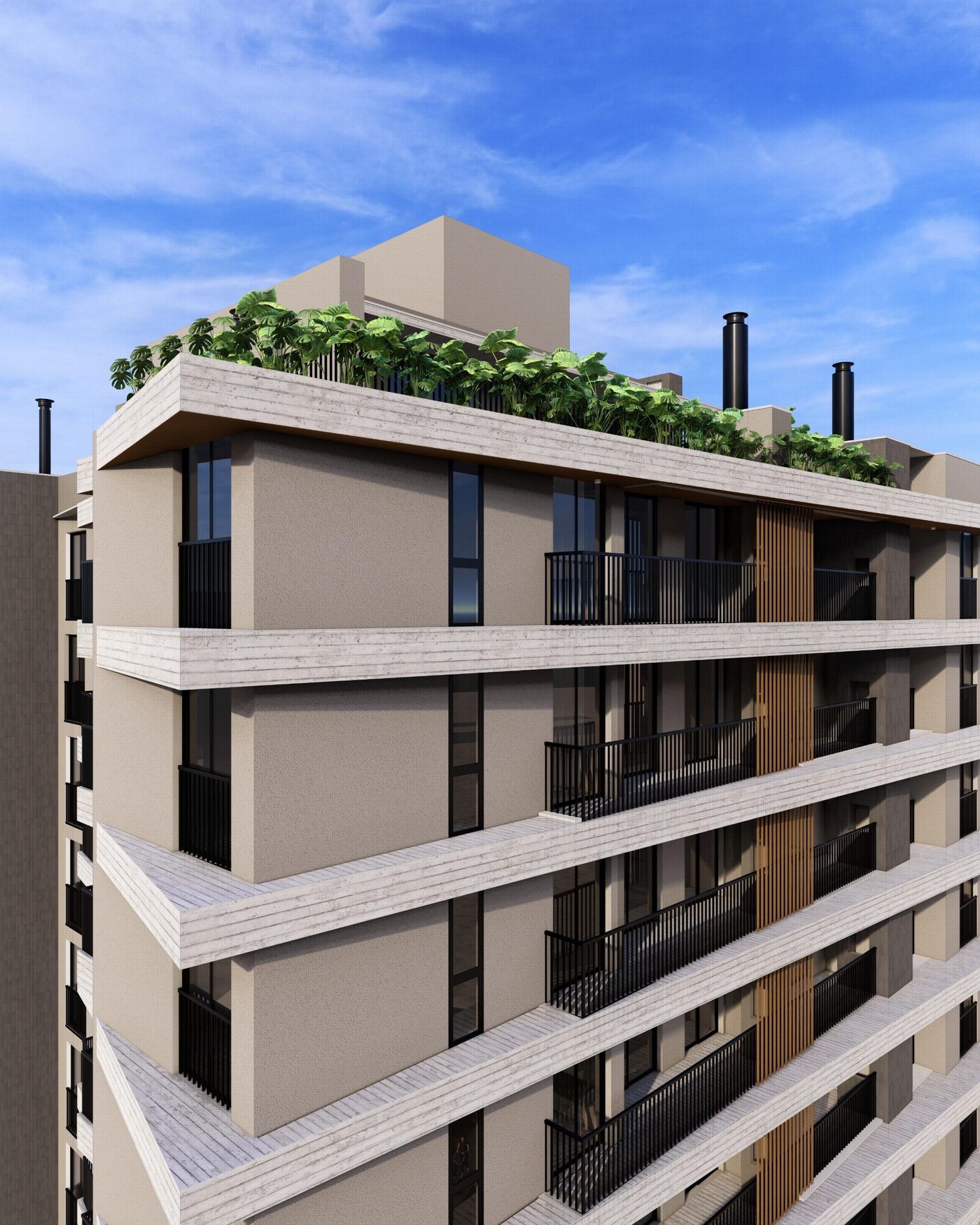 GOU 90 — rooftop verde e fachada
